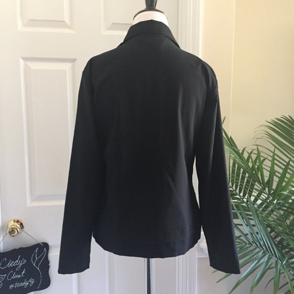 Reebok Black Athletic Exercise Lightweight Jacket - Picture 7 of 9